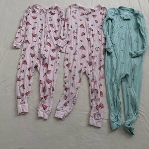 Watermelon and Solid Baby Onesies